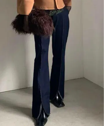 AMERI CENTER CUT OFF STRAIGHT DENIM