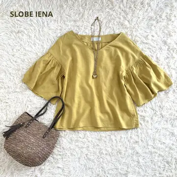 SLOBE IENA 슬로브 이에나 볼륨 슬리브 블라우스 실크 혼방