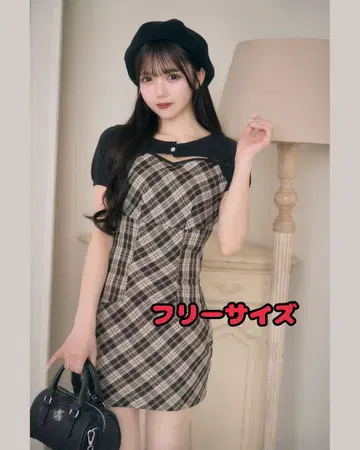 미셸 마카롱 리본 캐미 원피스 앙상블