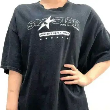 식스스타 SIX START 티셔츠 XL 블랙 검정 빈티지 구제 의류
