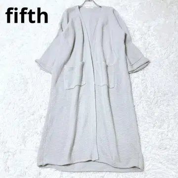 피프스 롱 가디건 겉옷 아우터 포켓 캐주얼 그레이 계열