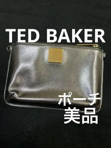 TED BAKER 메탈릭 그레이 파우치. 새상품급.