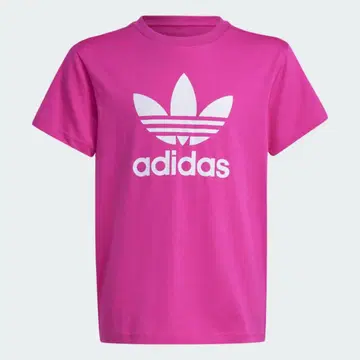 adidas 오리지널스 로고 핑크 트레포일 반팔 티셔츠