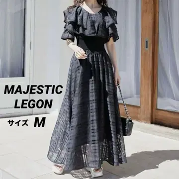 MAJESTIC LEGON | 더블 카라 코르셋 원피스 | 블랙 | M