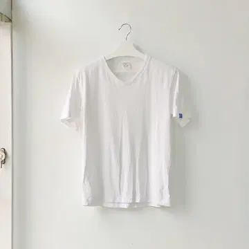 LOOPWHEELER V넥 티셔츠 화이트