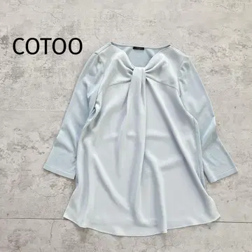 COTOO 코투 프론트 트위스트 8분 소매 튜닉 티셔츠 38