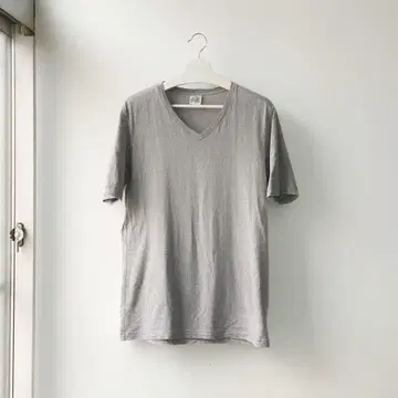 LOOPWHEELER V넥 티셔츠 그레이