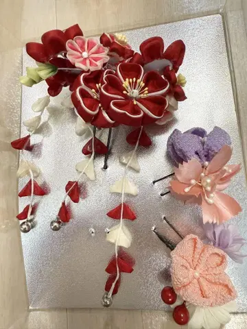 [컨디션 최상] 츠마미 자이크 머리 장식 일본 의류용 헤어 액세서리