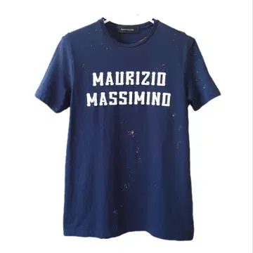 MAURIZIO MASSIMINO 페인트 로고 티셔츠 이탈리아제