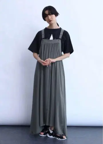 야마다야 LASUD 레이스업 디자인 오버롤 스커트