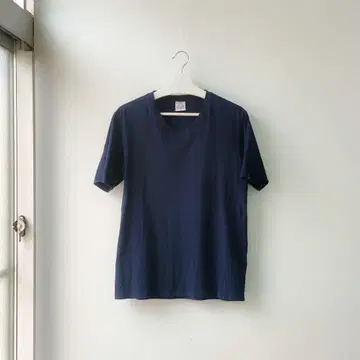 LOOPWHEELER V넥 티셔츠 네이비