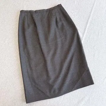 브룩스브라더스 무릎 기장 스커트 L 블랙 모 일본제