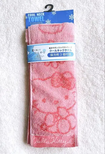 [새상품 미사용 택 포함] 산리오 헬로키티 쿨 넥 타월 보냉제 포함