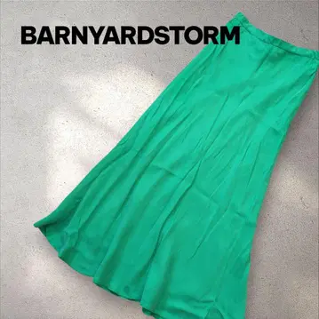 BARNYARDSTORM 새틴 롱 스커트 맥시