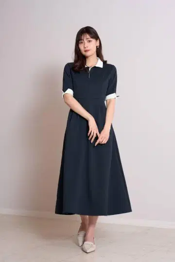 Herlipto Polo Tuck Flared Dress