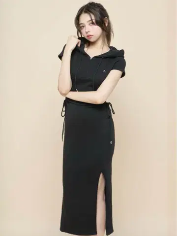 Andmary Emily slit dress black
