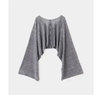 LE PHIL 시어 린넨 크롭 가디건 그레이 free size