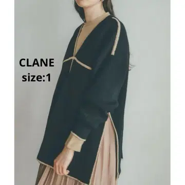 CLANE 더블 페이스 라인 니트 블랙 클라네 사이즈 1