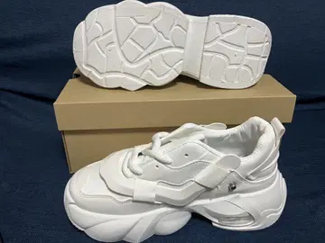 남성용 어글리 스니커즈 화이트 25.5cm