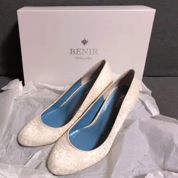 BENIR 베니르 웨딩 신발 레이스풍 화이트 24cm 결혼식