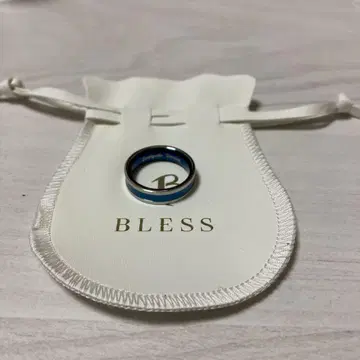 BLESS 파랑 스테인리스 이중 반지