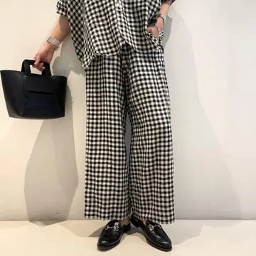 BEAMS BOY 체크 무늬 이지 팬츠