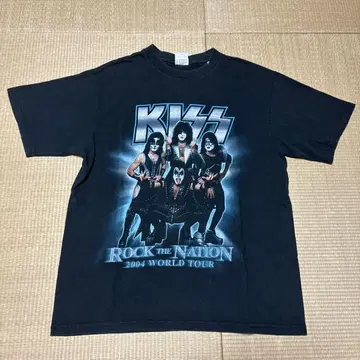 Kiss 2004 Rock THE Nation 빈티지 티셔츠