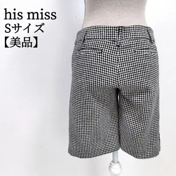 [새상품급] 히즈미스 하운드투스 패턴 숏팬츠 S 사이즈 블랙 화이트