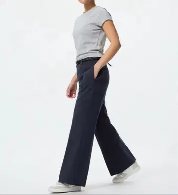 UNIQLO 스마트 플레어 팬츠 네이비 S