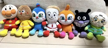 새상품급 호빵맨 봉제 인형 7체 세트