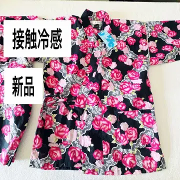 새상품 M 여성용 진베이 검정 장미 레이스 무늬 접촉 냉감 산뜻한 착용감