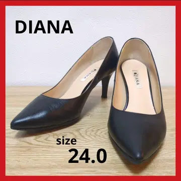 DIANA 블랙 펌프스 24EM 24cm 힐 포멀
