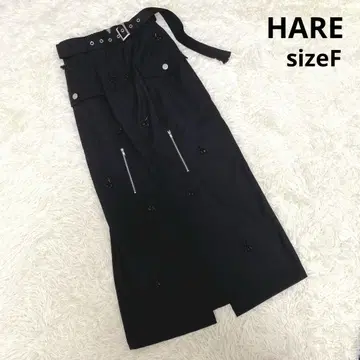 새상품급 [ HARE 하레 ] 비쥬 포켓 스커트 블랙 프리 사이즈