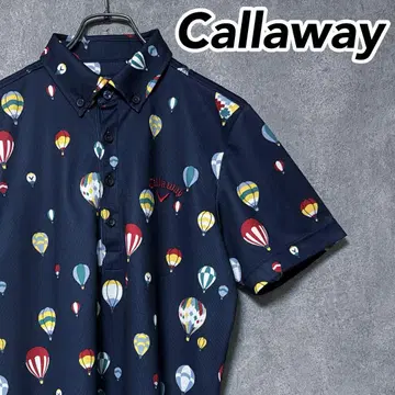 Callaway 캘러웨이 열기구 패턴 반팔 피케 셔츠 골프 의류 로고