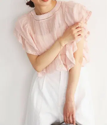 라미 프릴 핀턱 블라우스 SLOBE IENA