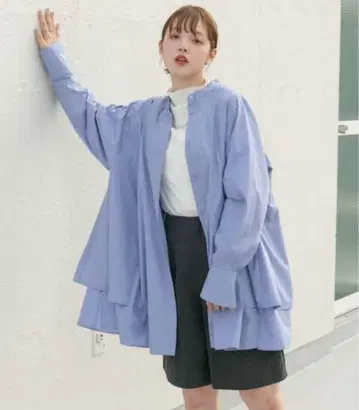 [ 당일 발송 ] KBF 헴 턱 미니 셔츠 원피스