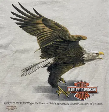 Harley-Davidson 3D 발도 이글 90년대 티셔츠
