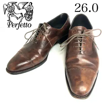 Perfetto 페르페트 뮤지엄 카프 가죽 신발 브라운 26cm