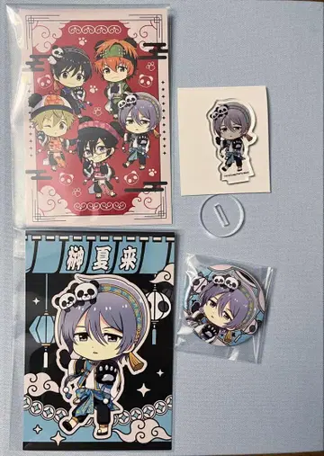 SideM 사카키 나츠키 차이나타운 캔뱃지 특전 엽서 아크릴 스탠드