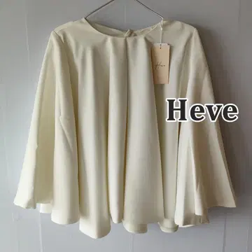 헤베 Heve 22 AW 버터플라이 플레어 블라우스 셔츠 긴팔 화이트
