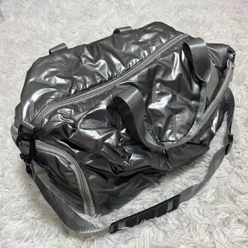 실버 나일론 보스턴 백