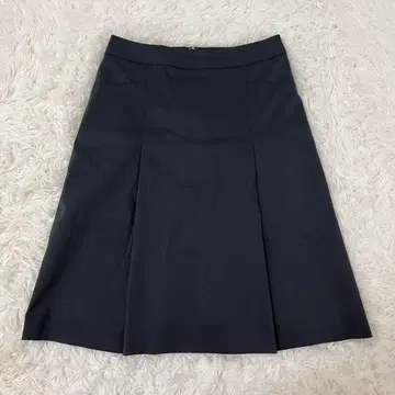 새상품급 23KU 블록 플리츠 플레어 스커트 36 그레이