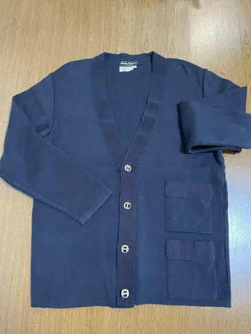 Salvatore Ferragamo 바라 가디건 네이비