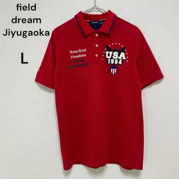필드 드림 반팔 레귤러 핏 로고 피케 셔츠