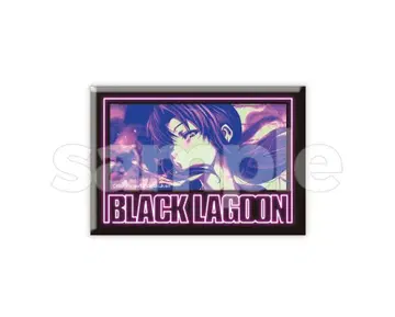 BLACK LAGOON DMM 스크래치 E상 스퀘어 캔뱃지 A 레비