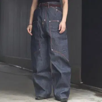 페이크 아스플라워즈 faf DENIM 데님 새상품 baggy 배기 1