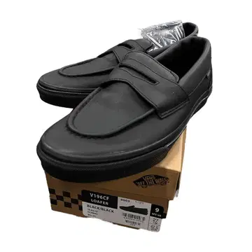 VANS/27cm/반스 로퍼 가죽 블랙 V196CF