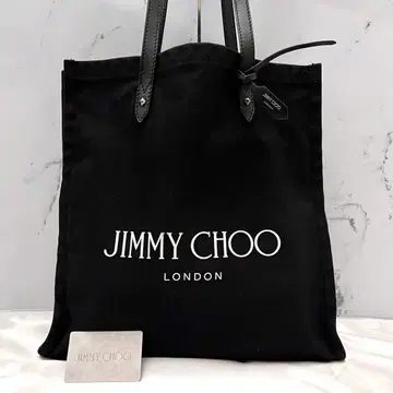 G 카드 포함 새상품급 지미추 로고 토트 캔버스 대용량 블랙