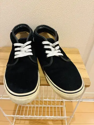 VANS 블랙 스웨이드 하이컷 신발