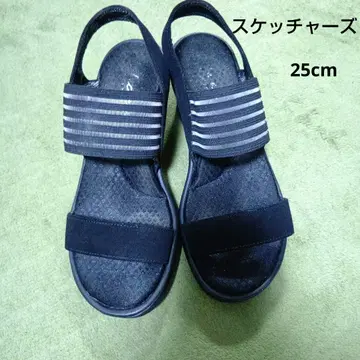 SKECHERS 스케쳐스 샌들 블랙 25cm 통굽 6.5cm